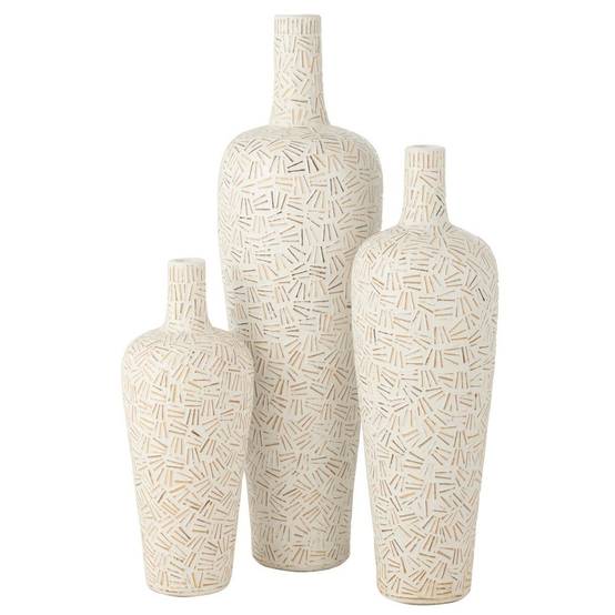 Vase Déco en Ciment "Lauwra" 100cm Blanc - Image 2