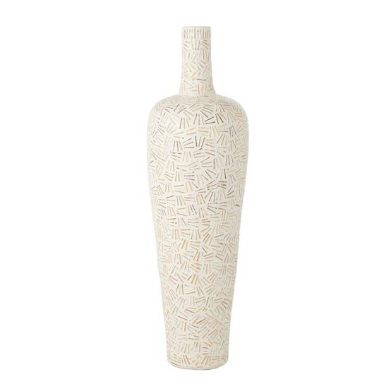 Vase Déco en Ciment "Lauwra" 100cm Blanc - Image 1