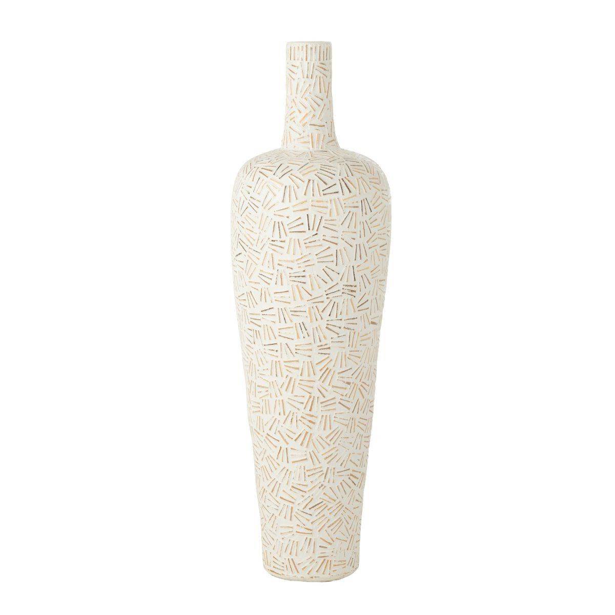 Vase Déco en Ciment "Lauwra" 100cm Blanc - Image 1