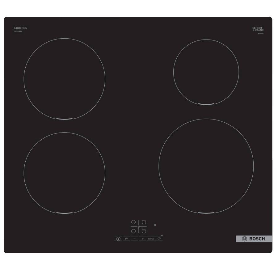 Bosch - Table de cuisson à induction 60cm 4 feux noir PUE611BB5E Bosch - Image 1