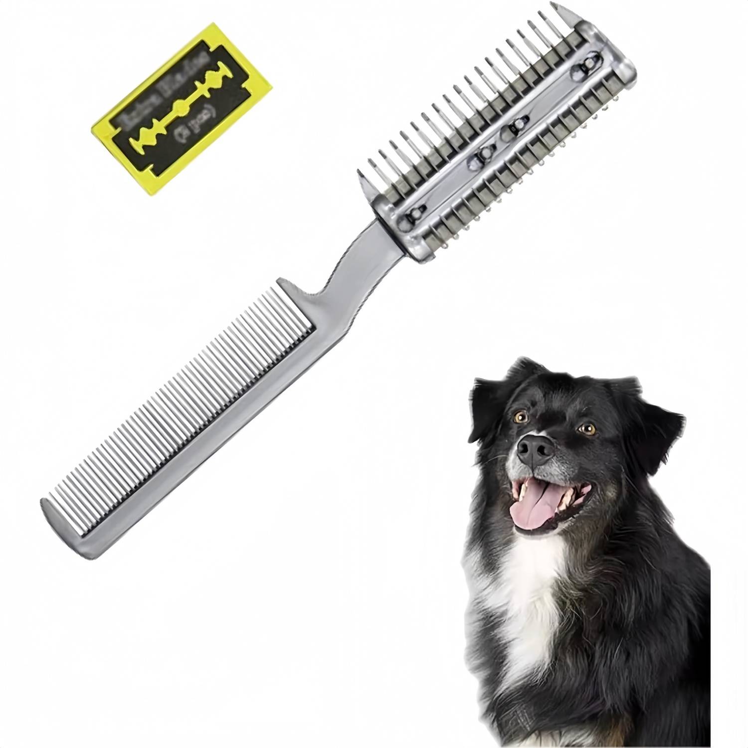 DtopbuyAge - Peigne double face pour chien - Lame incluse - Démêlage pro DtopbuyAge - Image 1