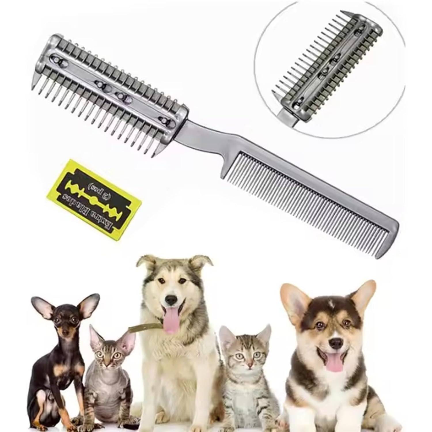 DtopbuyAge - Peigne double face pour chien - Lame incluse - Démêlage pro DtopbuyAge - Image 2