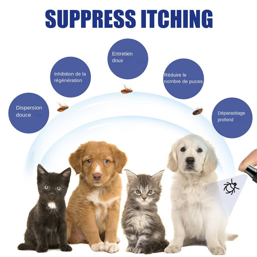 Spray anti - puces et tiques pour chats et chiens MCBOSON - Image 3
