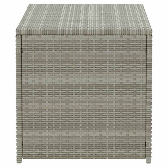 Coffre de Jardin en Résine Tressée Résistant aux Intempéries pour Terrasse Gris 100x50x50 cm – ComfortXL Outdoor Living - Image 5