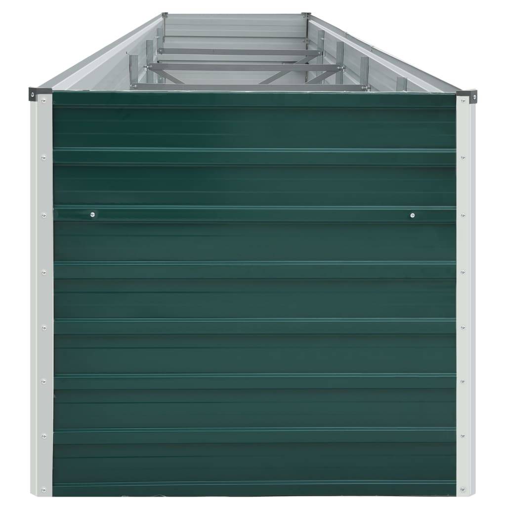 Helloshop26 - Jardinière lit surélevé plantes fleurs jardin acier galvanisé 400 x 80 x 77 cm vert - Imagen 4