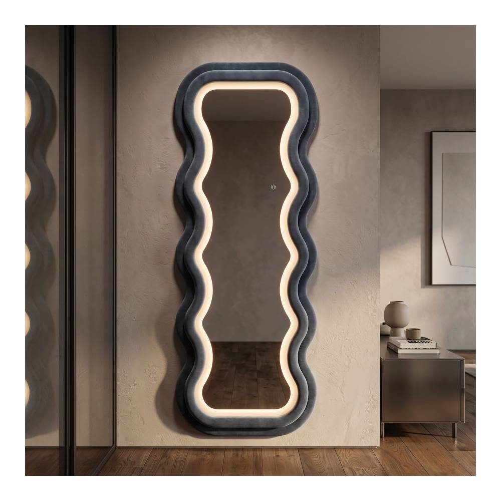 Miroir mural en MDF avec led intégrés Frame 60 x 160 cm Mauro Ferretti - Image 2