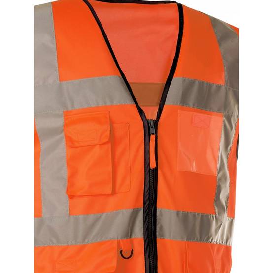 Gilet Haute visibilité Orange Multi-poches SINGER - T.L - GARO03 - Image 2