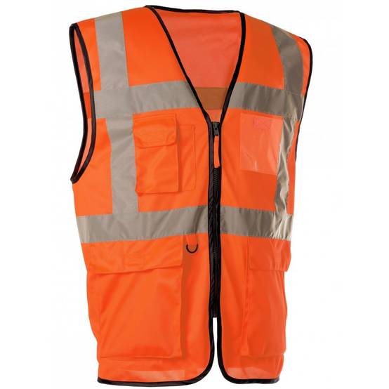 Gilet Haute visibilité Orange Multi-poches SINGER - T.L - GARO03 - Image 1