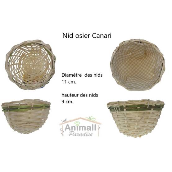 2 nids en osier pour canaris, ø 11 cm, pour oiseaux - Image 4