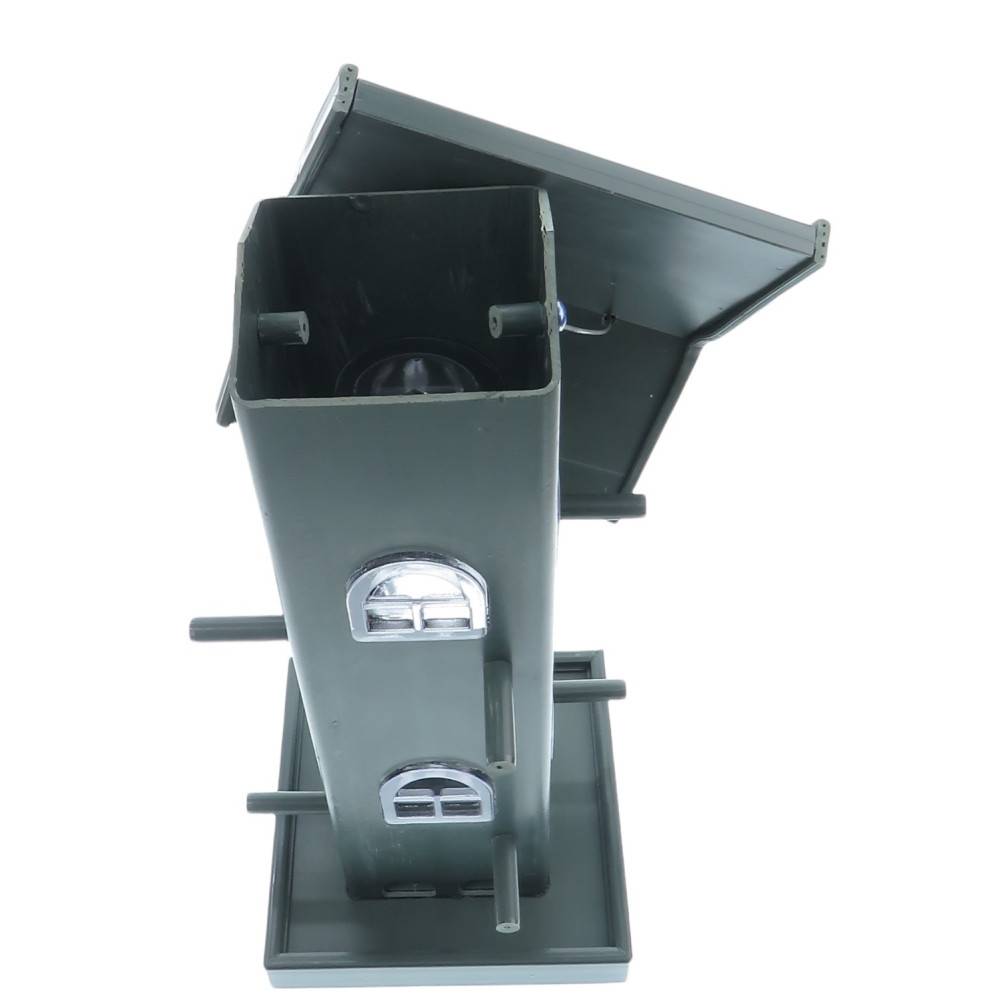 Mangeoire silo maison Verte, bois composite, hauteur 33 cm. pour oiseaux - Imagen 5