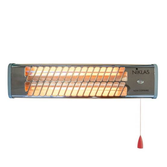 Reglette infrarouge quartz 1200W chauffage mural intérieur et extérieur NIKLAS - Imagen 1
