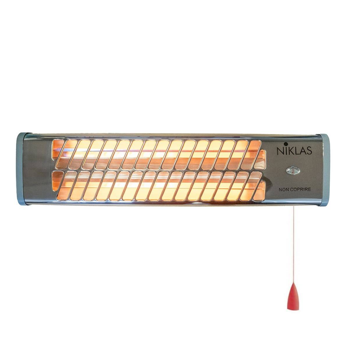 Reglette infrarouge quartz 1200W chauffage mural intérieur et extérieur NIKLAS - Imagen 1
