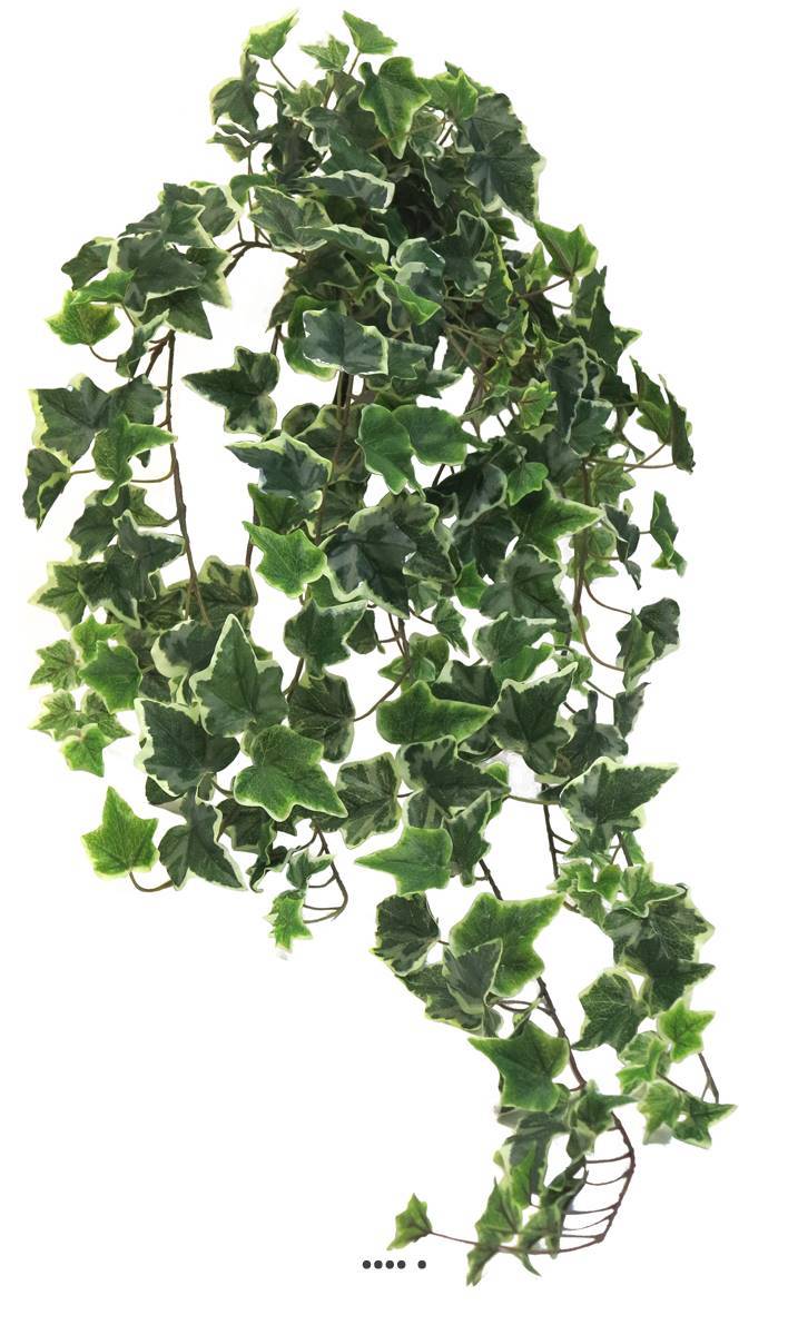 Artificielles - Lierre artificiel en chute 259 feuilles L 100 cm Panaché - BEST - couleur: Blanc-vert - Imagen 2