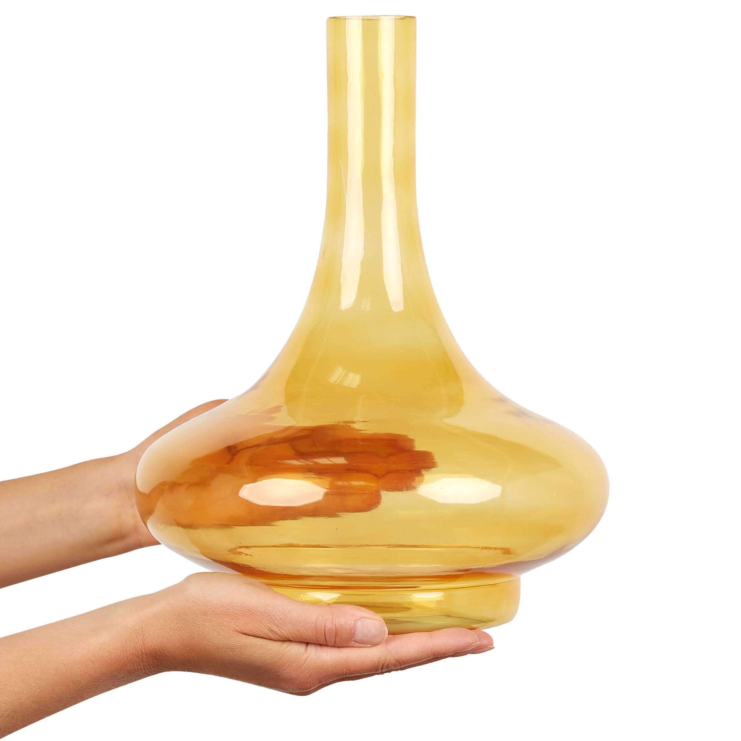 Beliani - Vase décoratif Verre Jaune PANEER - 23x23x30- Beliani - Image 4