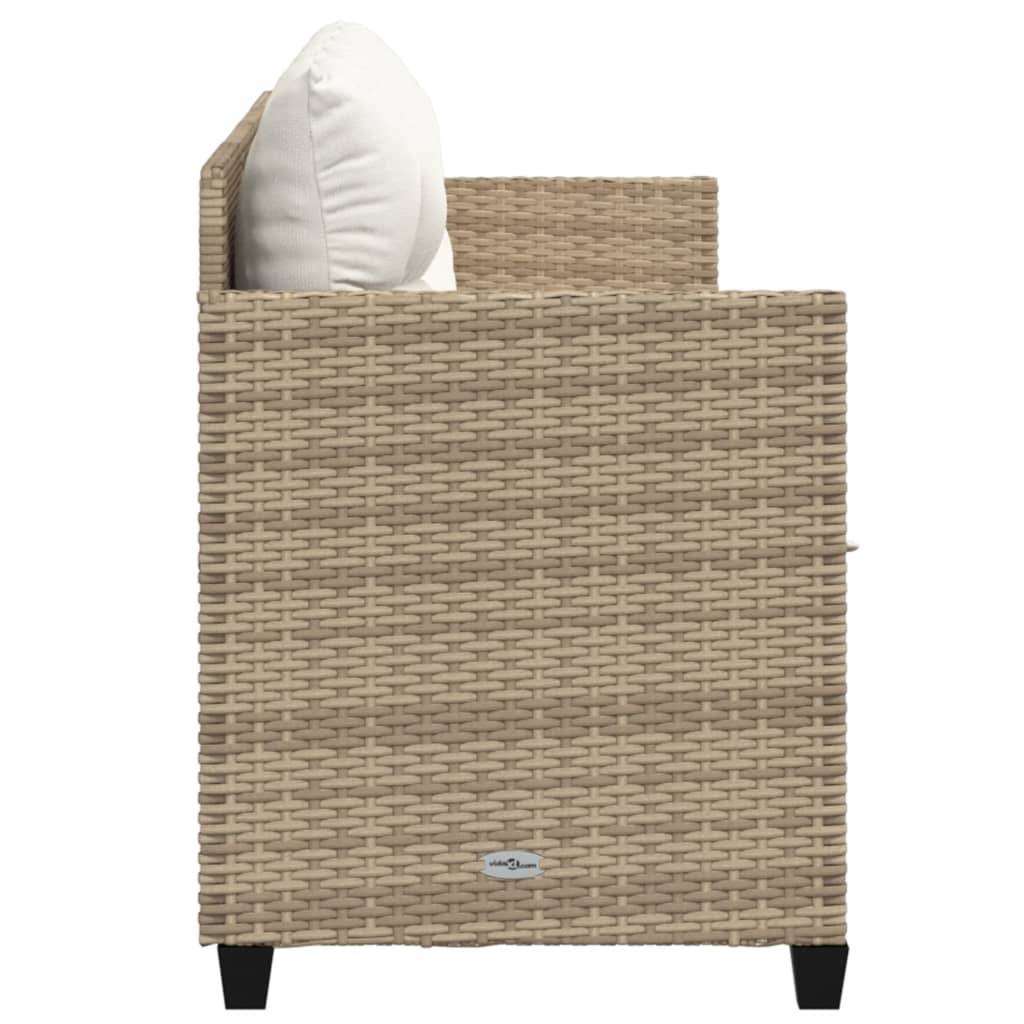 Maison Chic - Bain de soleil - Transat - Chaise longue avec coussins beige résine tressée - MEUBLE PRO-JU6459 - Image 5