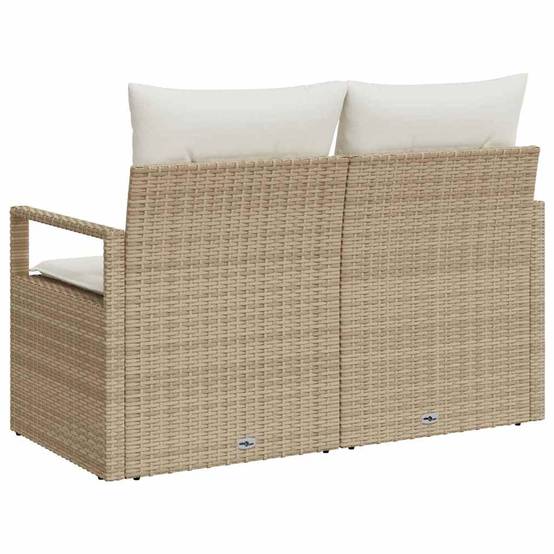 Lot 2 Canapés d'Extérieur Beige en Résine Tressée – Coussins Inclus et Design Modulaire pour Terrasse – Facile à Monter – ComfortXL Outdoor Living - Image 4