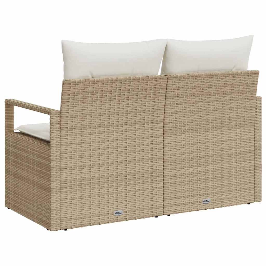 Lot 2 Canapés d'Extérieur Beige en Résine Tressée – Coussins Inclus et Design Modulaire pour Terrasse – Facile à Monter – ComfortXL Outdoor Living - Image 4