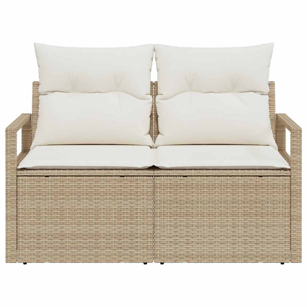 Lot 2 Canapés d'Extérieur Beige en Résine Tressée – Coussins Inclus et Design Modulaire pour Terrasse – Facile à Monter – ComfortXL Outdoor Living - Image 5
