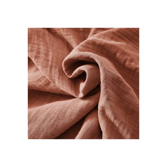 Nappe Ronde Ø180cm Gaze de Coton Terracotta - OUREA - Image 2