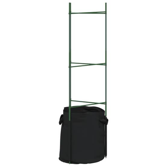 Tuteurs pour Légumes en Acier avec 6 Sacs de Plantation pour Jardin Urbain Balcon Vert 116 cm – ComfortXL Outdoor Living - Image 4
