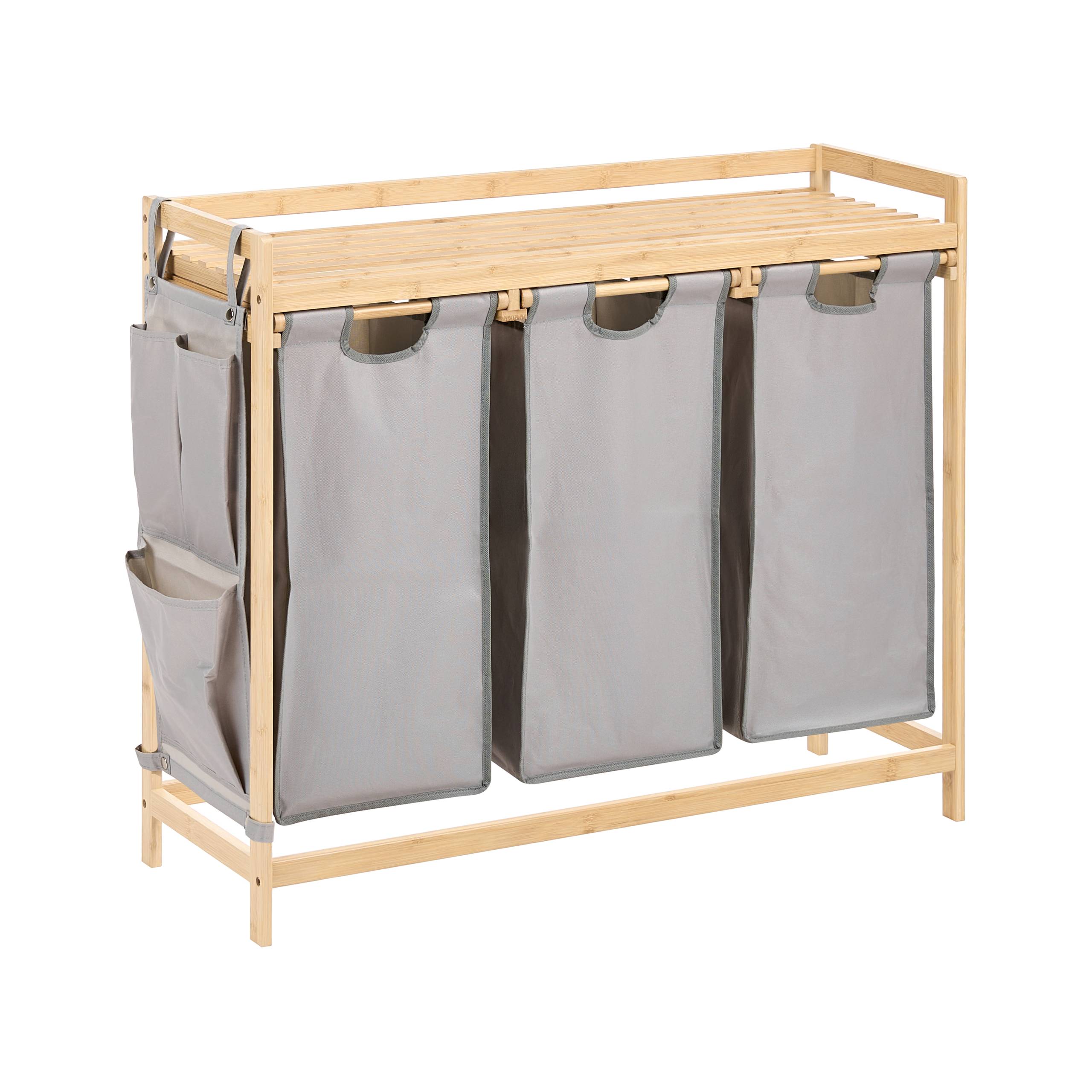 Beliani - Paniers à linge Tissu Marron clair/gris TOROTAL - 94x33x78- Beliani - Image 2