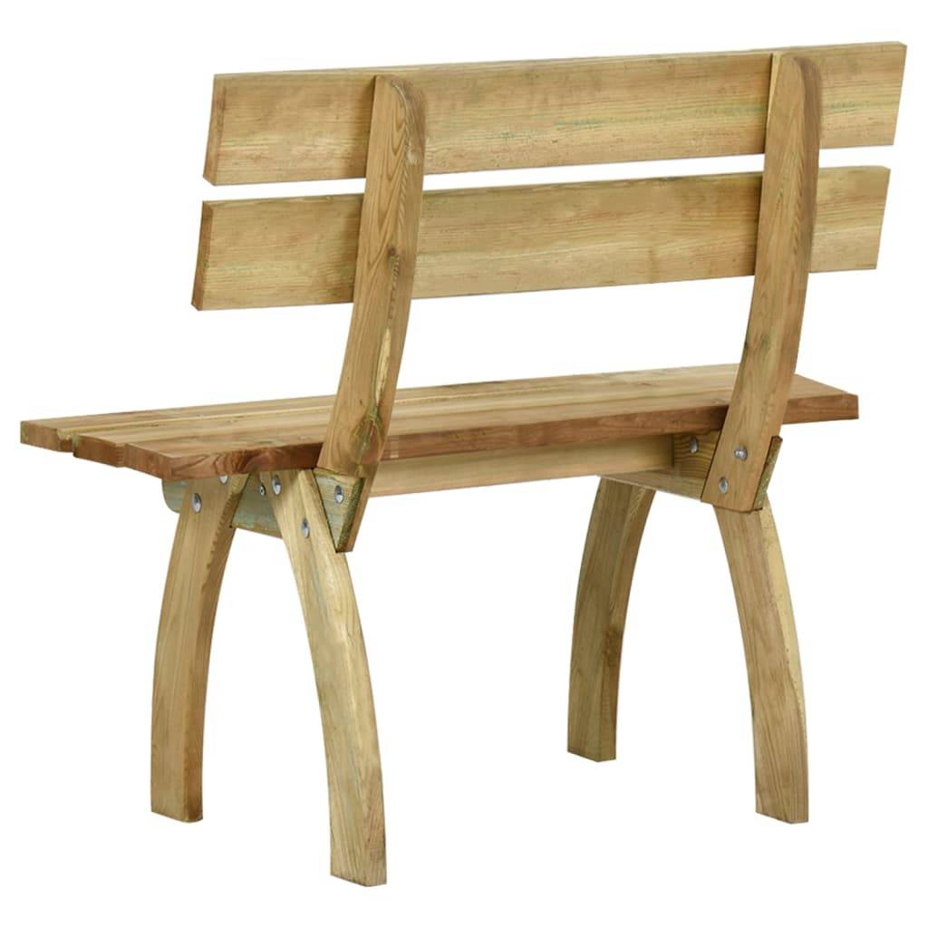 Helloshop26 - Banc de jardin meuble de patio d'extérieur terrasse 110 x 60 x 86 cm bois de pin imprégné - Imagen 4