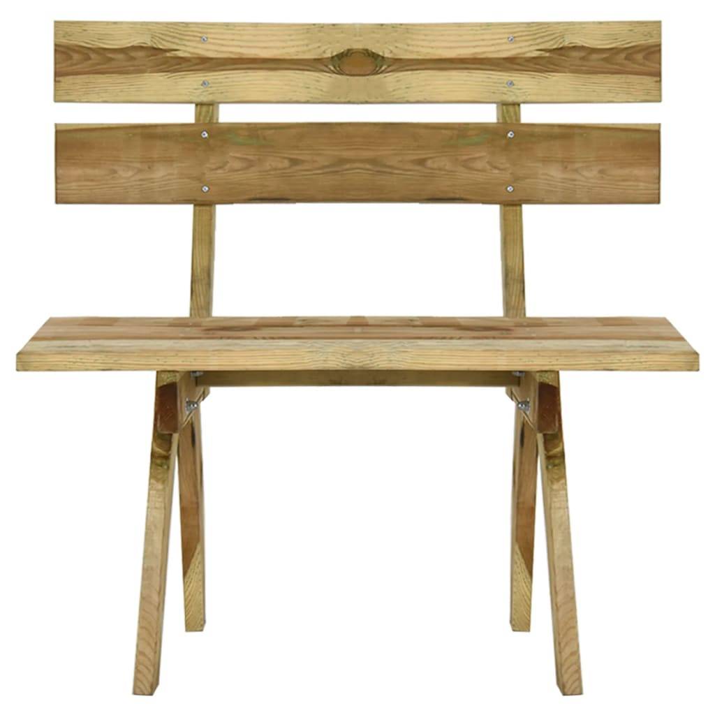 Helloshop26 - Banc de jardin meuble de patio d'extérieur terrasse 110 x 60 x 86 cm bois de pin imprégné - Imagen 2