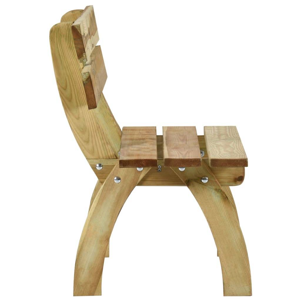 Helloshop26 - Banc de jardin meuble de patio d'extérieur terrasse 110 x 60 x 86 cm bois de pin imprégné - Imagen 3