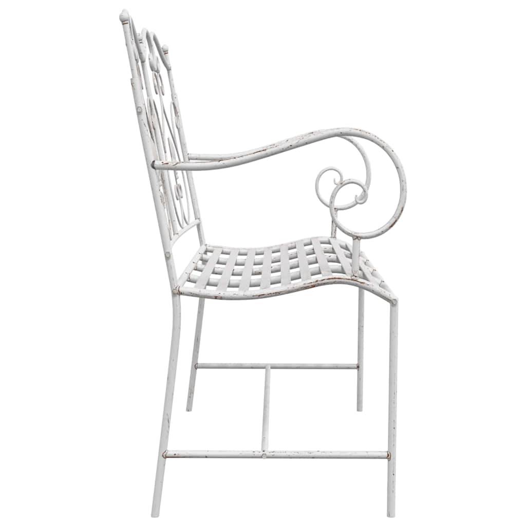 Maison Chic - Banc de jardin | Banquette De Jardin | Banc Extérieur Blanc antique 104 x 54 x 93 cm Acier Maison Chic - Image 5