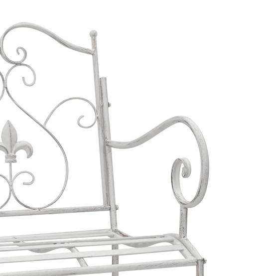Maison Chic - Banc de jardin | Banquette De Jardin | Banc Extérieur Blanc antique 104 x 54 x 93 cm Acier Maison Chic - Image 7