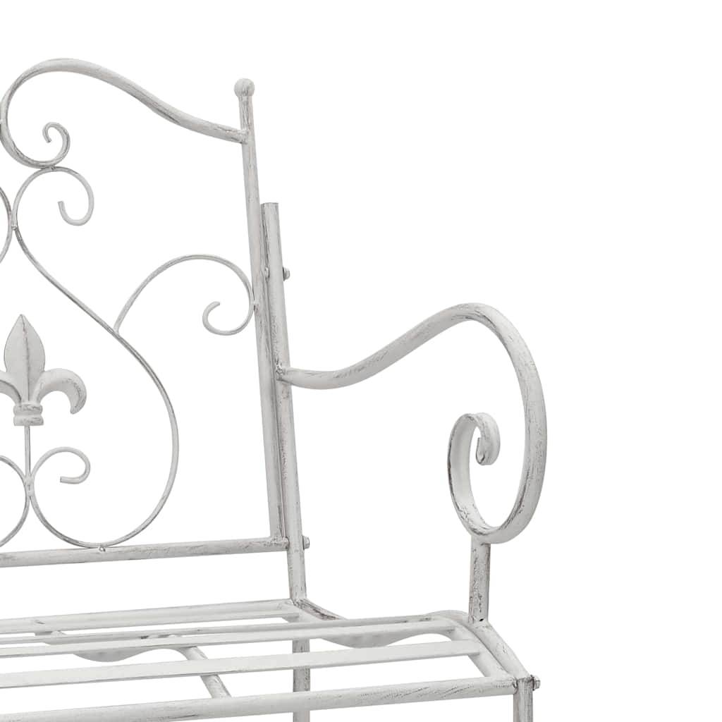 Maison Chic - Banc de jardin | Banquette De Jardin | Banc Extérieur Blanc antique 104 x 54 x 93 cm Acier Maison Chic - Image 7