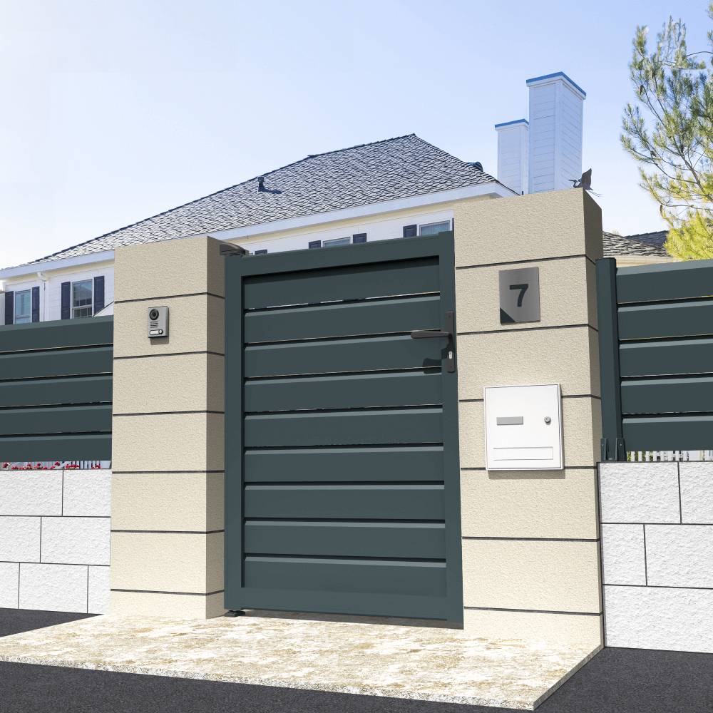 Intersun - Portillon brise-vue L 1000 x H 1407 mm (Gris Anthracite) - INTERSUN - Imagen 2