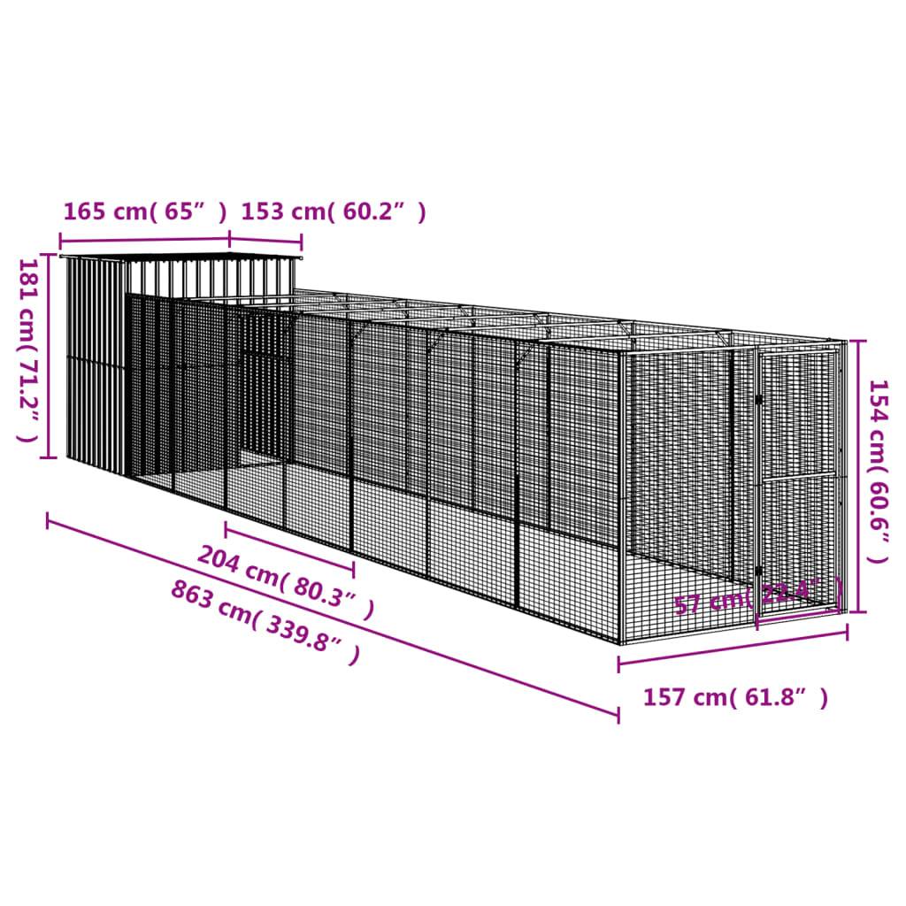 Niche plastique acier anthracite 165 x 863 x 181 cm - Prolenta premium p3458.4 - Image 7