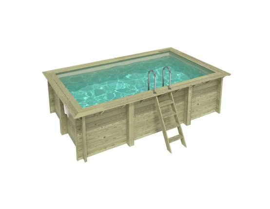 Altanka - Piscine hors sol en bois AQUA 4.65 x 2.85 - H.1.24 m, sable, fixations à visser - BAS7306OSPL3 - ALTANKA - Image 1