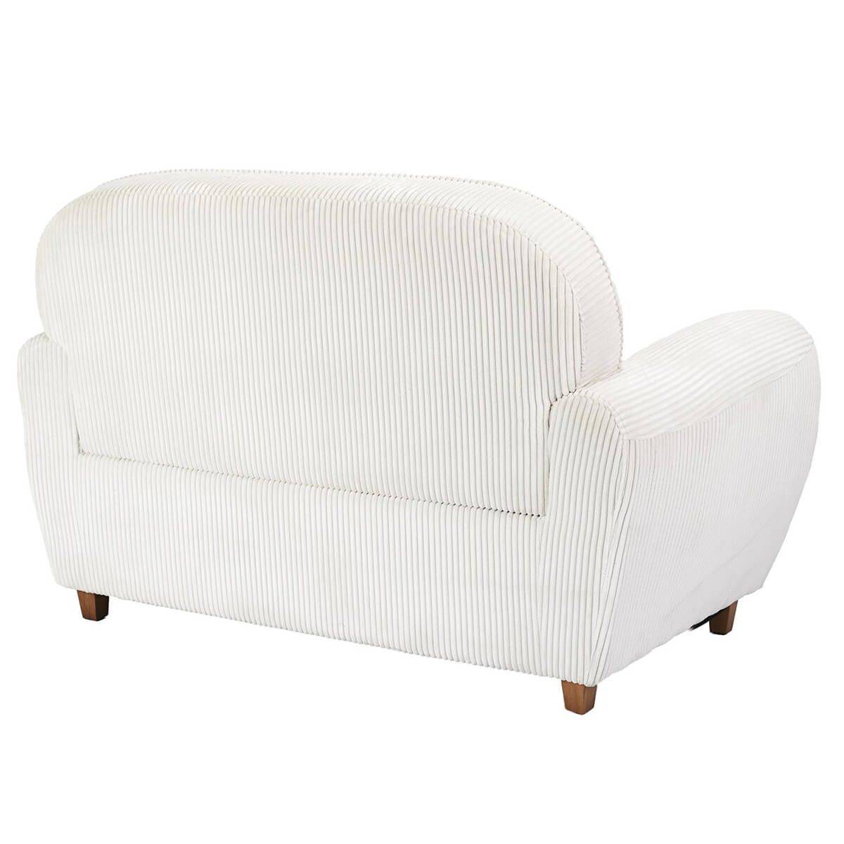 ALTOBUY - Canapé Club 2 Places Tissu Velours Côtelé Beige - GANDY - Image 10