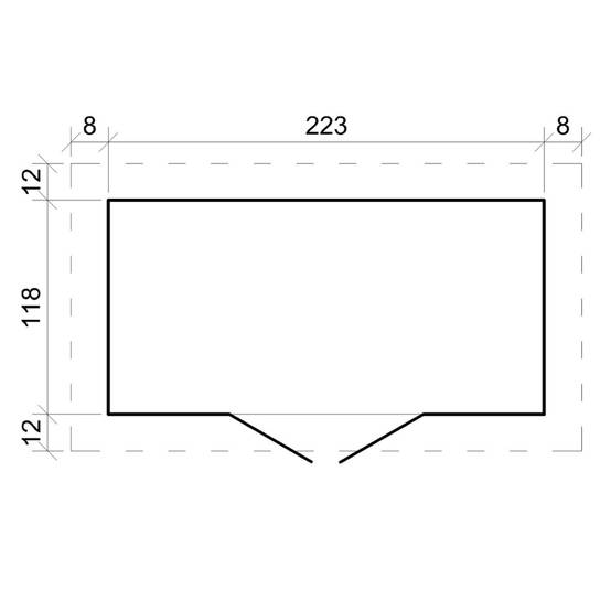 Timbela - Abri de Jardin en Bois AVEC SOL TRAITÉ - 2.63 m² / 142x239xH206 cm - Timbela M310F1+M310G - Image 6