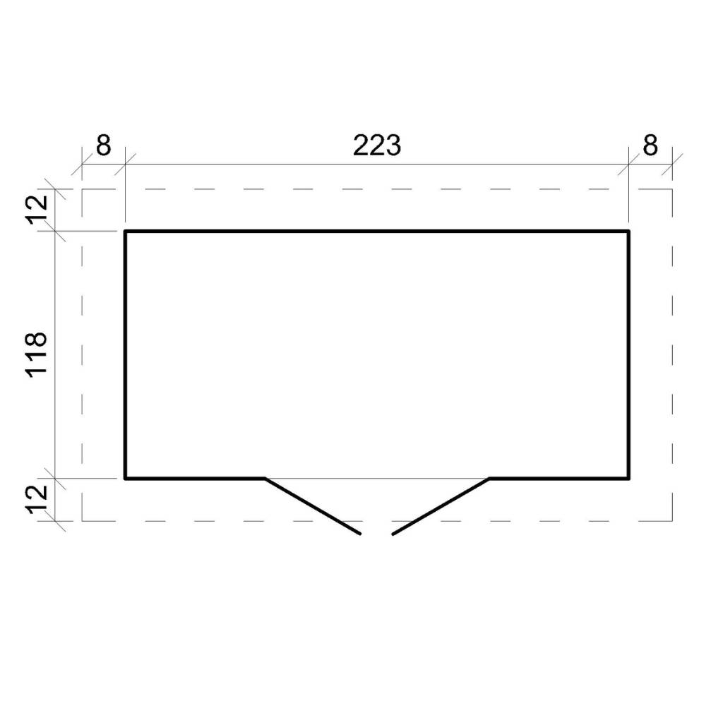 Timbela - Abri de Jardin en Bois AVEC SOL TRAITÉ - 2.63 m² / 142x239xH206 cm - Timbela M310F1+M310G - Image 6