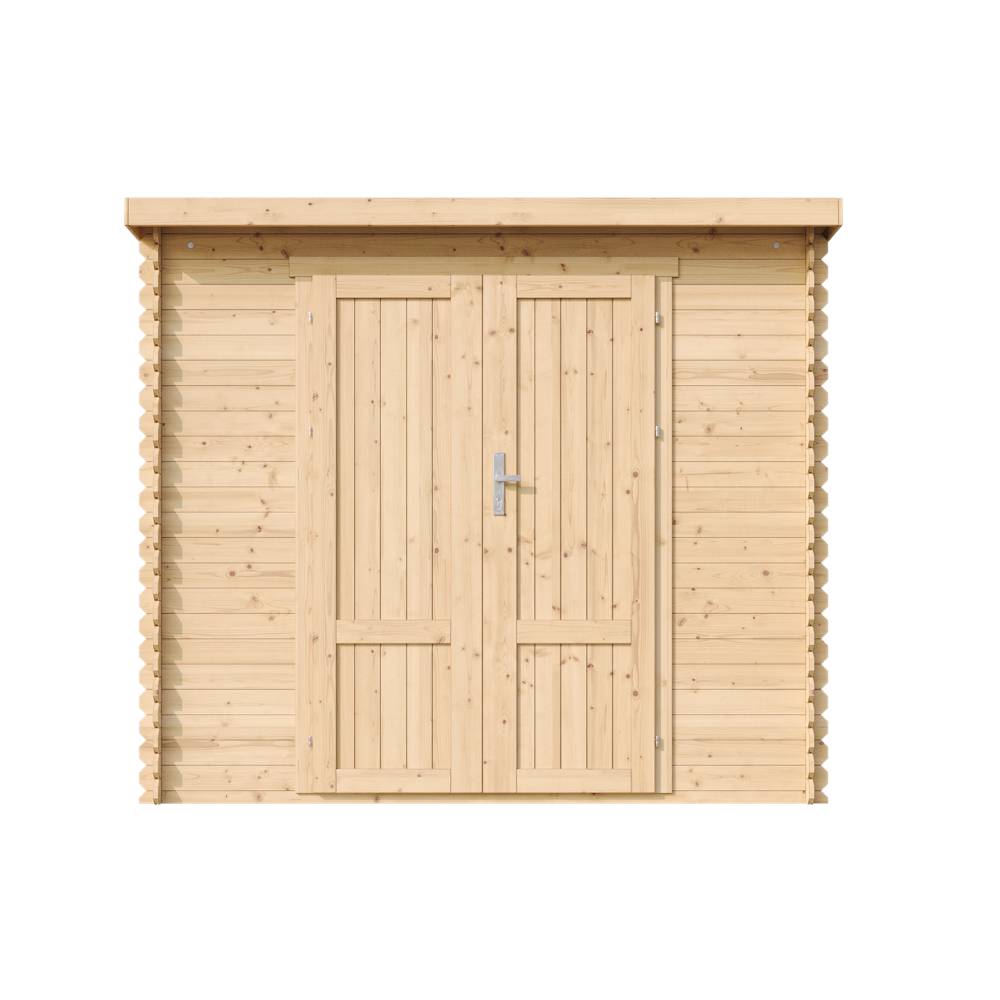 Timbela - Abri de Jardin en Bois AVEC SOL TRAITÉ - 2.63 m² / 142x239xH206 cm - Timbela M310F1+M310G - Image 2