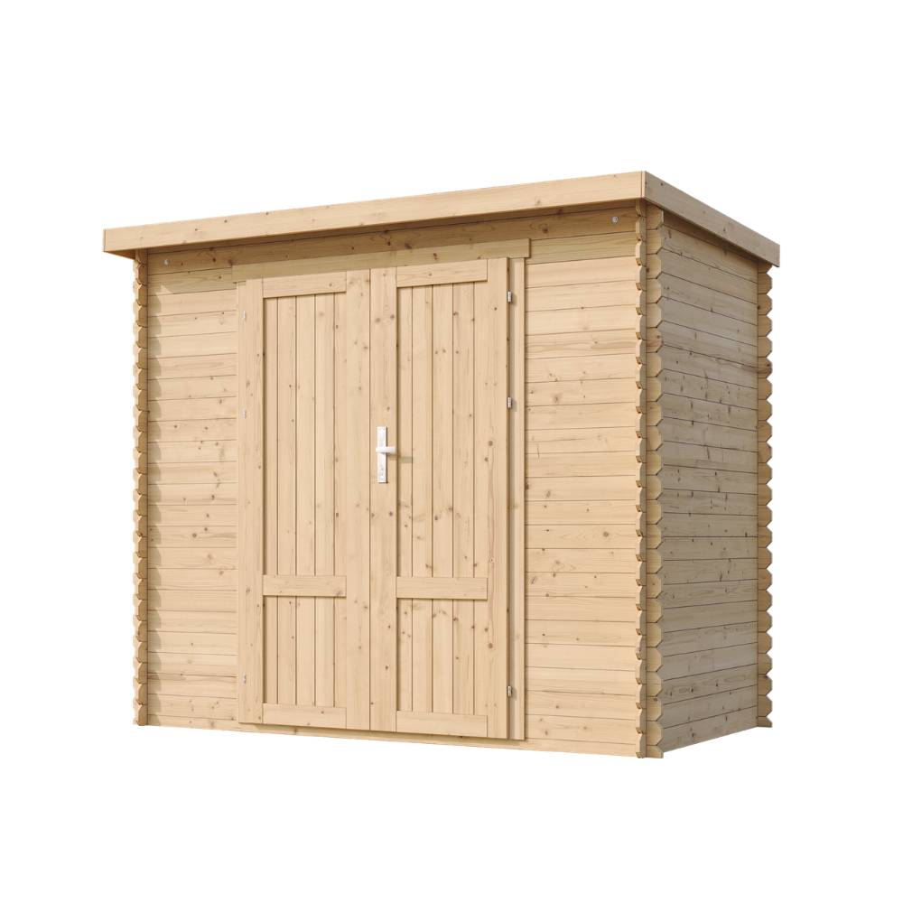 Timbela - Abri de Jardin en Bois AVEC SOL TRAITÉ - 2.63 m² / 142x239xH206 cm - Timbela M310F1+M310G - Image 4