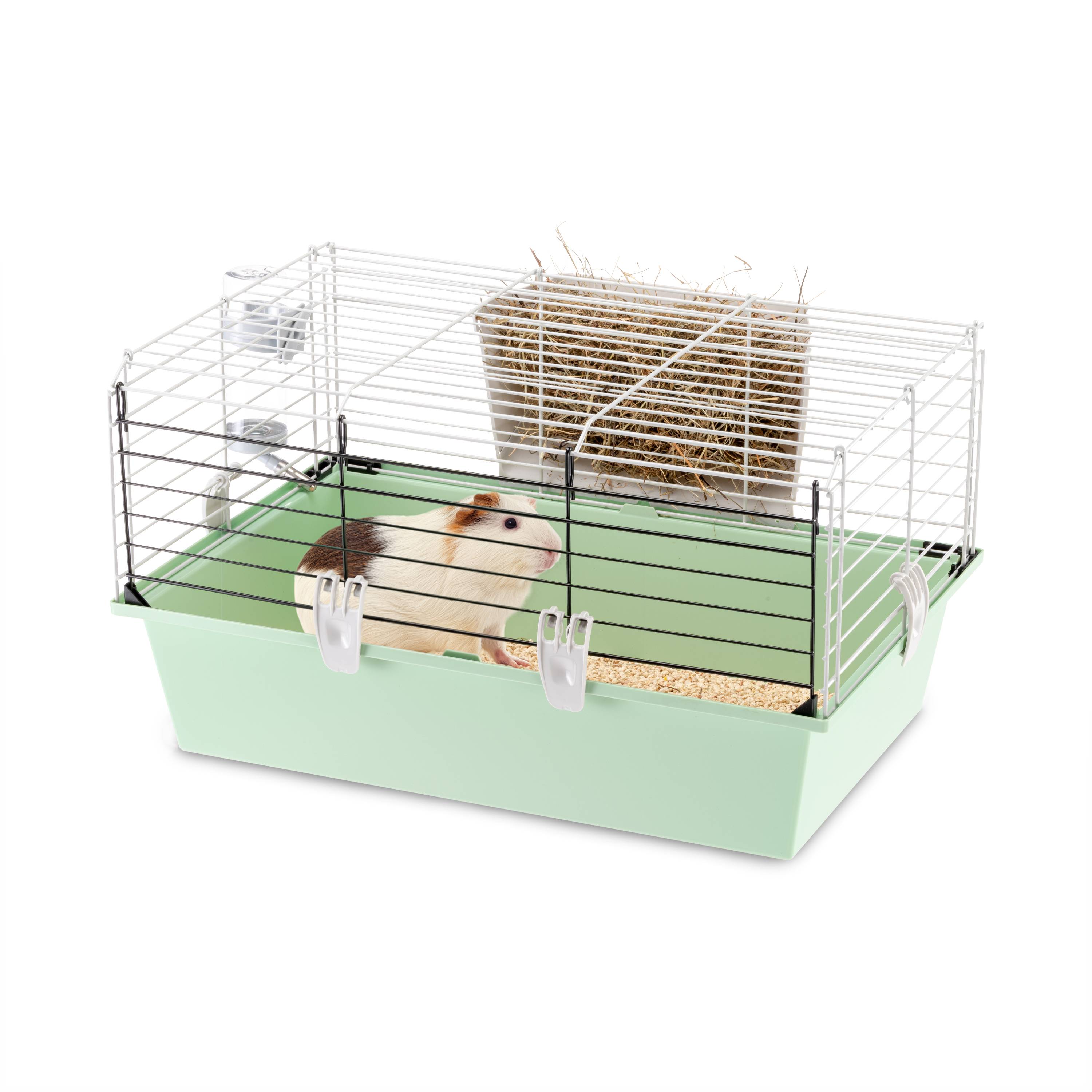 Ferplast - FERPLAST CAVIE 60 Cage pour Rongeurs pour Cochons d'Inde, Cochons d'Inde, en Métal, Accessoires inclus : Mangeoire, Abreuvoir. 58x38xh31,5cm - Imagen 4