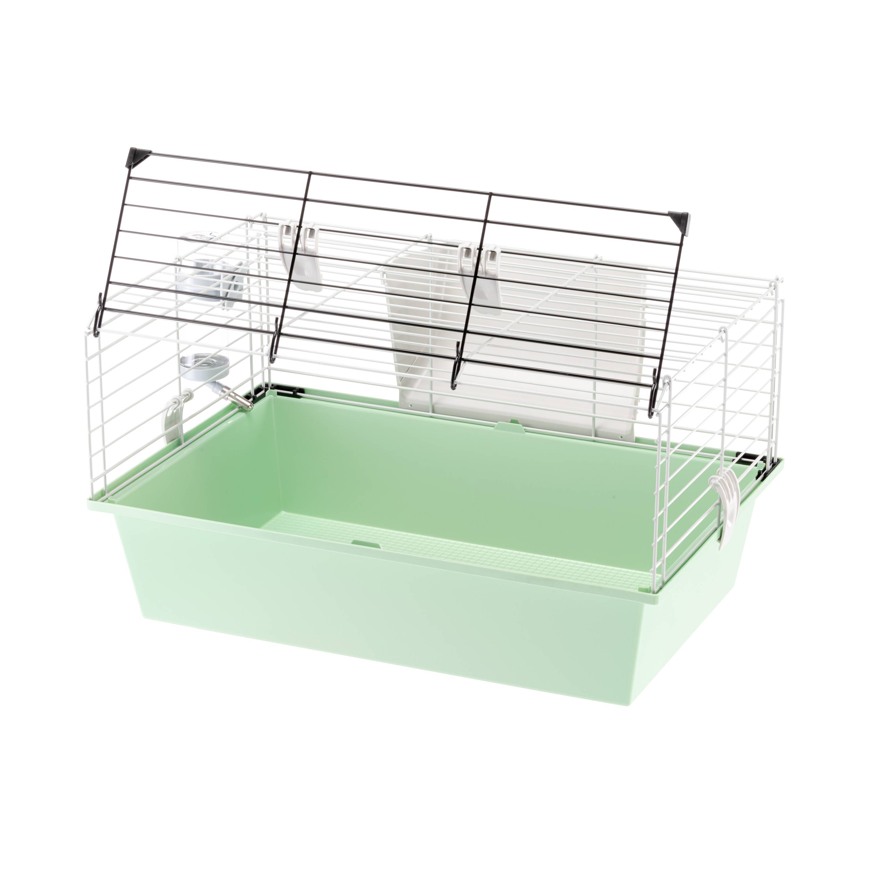 Ferplast - FERPLAST CAVIE 60 Cage pour Rongeurs pour Cochons d'Inde, Cochons d'Inde, en Métal, Accessoires inclus : Mangeoire, Abreuvoir. 58x38xh31,5cm - Imagen 6