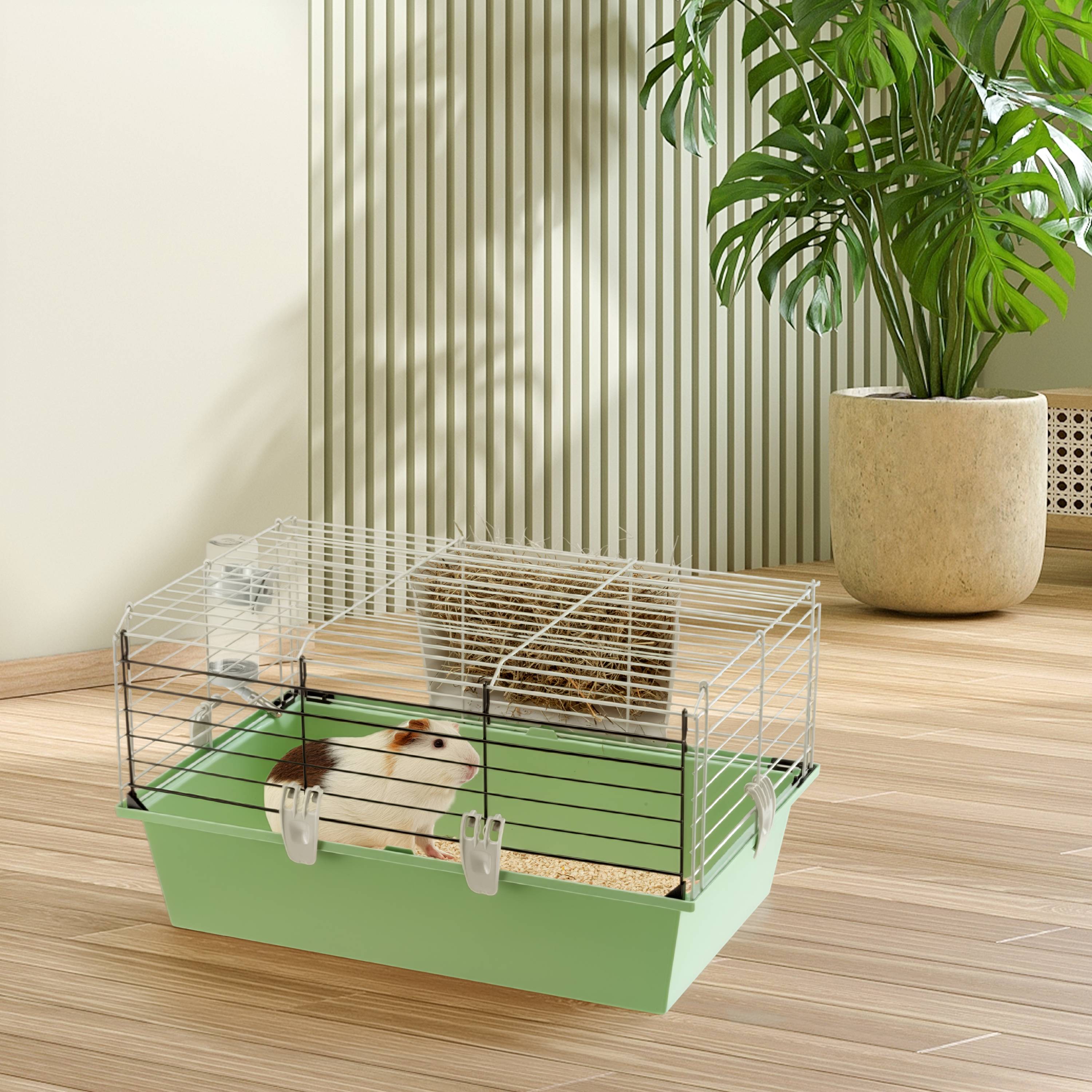 Ferplast - FERPLAST CAVIE 60 Cage pour Rongeurs pour Cochons d'Inde, Cochons d'Inde, en Métal, Accessoires inclus : Mangeoire, Abreuvoir. 58x38xh31,5cm - Imagen 3