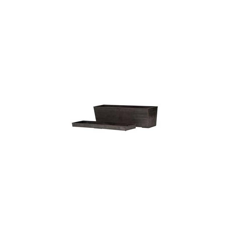 Jardinière en plastique recyclé - Gris anthracite  - Novavita - Imagen 1