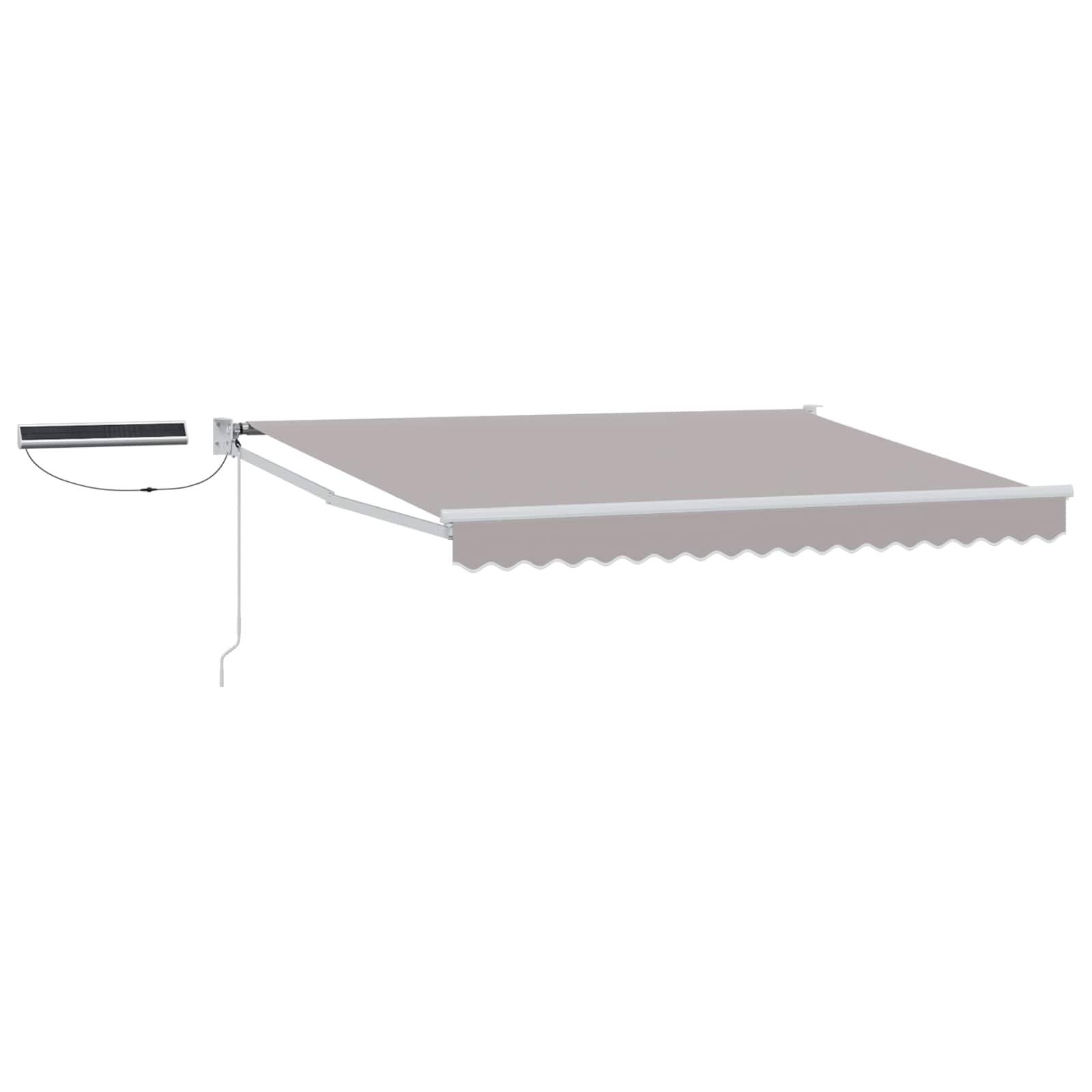 ComfortXL - Store banne rétractable motorisé alu pour terrasse et patio Gris Clair Blanc 3x2,5m - ComfortXL Outdoor Living - Image 2