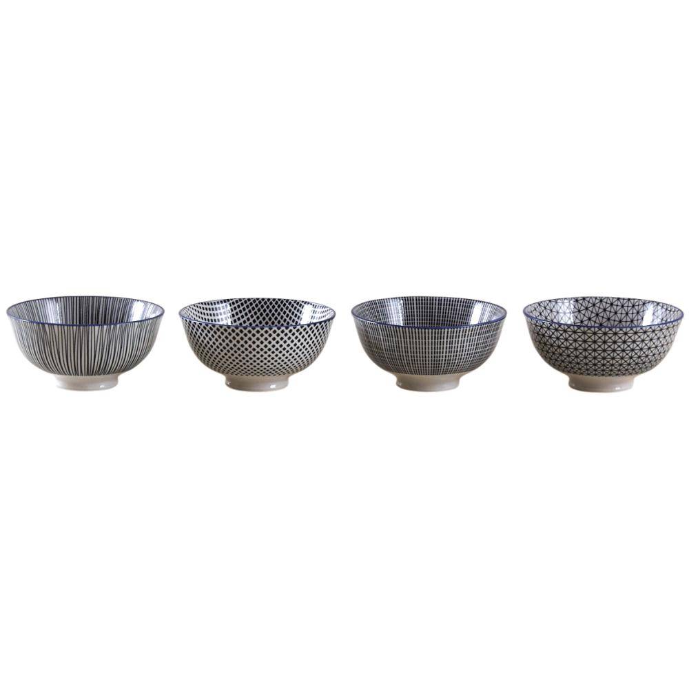 Aubry Gaspard - Bol en porcelaine motifs géométriques (Lot de 4) 640 ml - Imagen 2