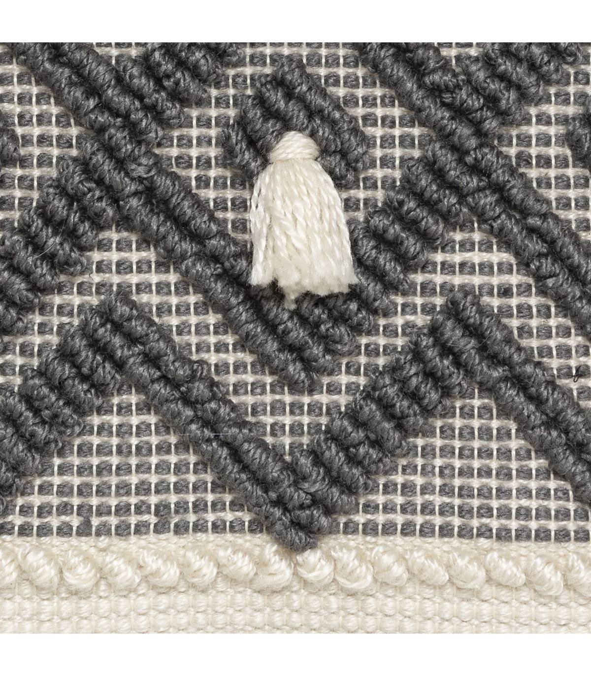 Coussin déhoussable Ivoire & Gris ardoise 45 x 45 cm - Imagen 2