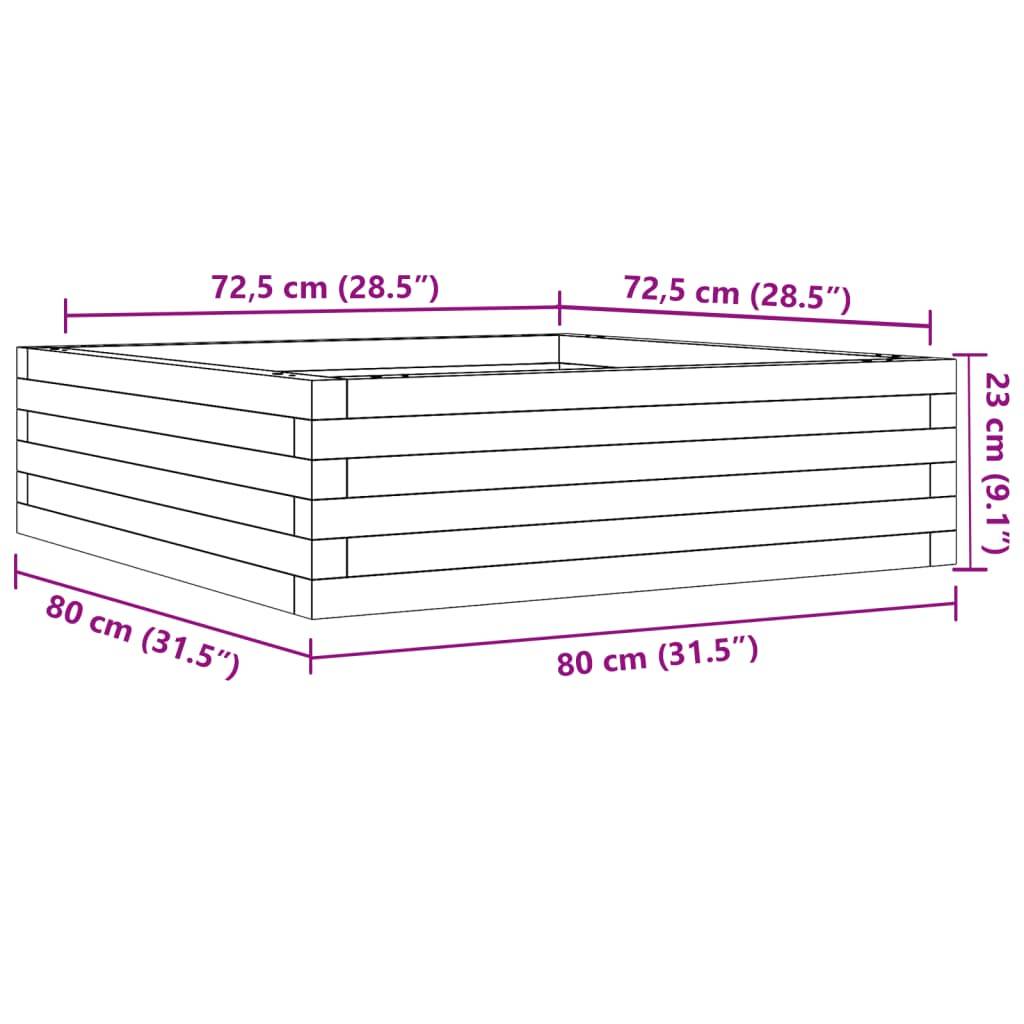 Maison Chic - Jardinière, Bac à fleurs, Pot de fleurs 80x80x23 cm bois massif de douglas - Imagen 10