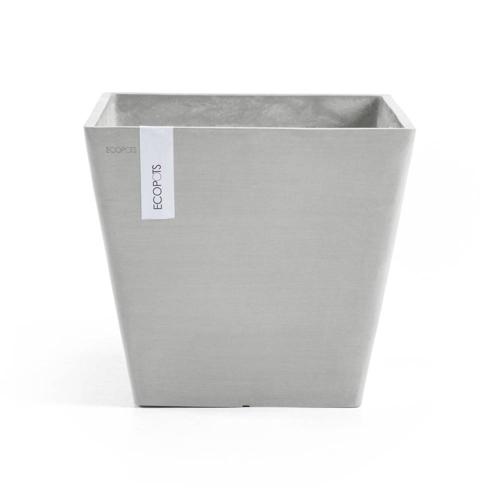 Ecopots - Pot Carré Rotterdam 30 Blanc Gris - 30 x 30 x H. 26 cm - 17 L ECOPOTS - Imagen 1