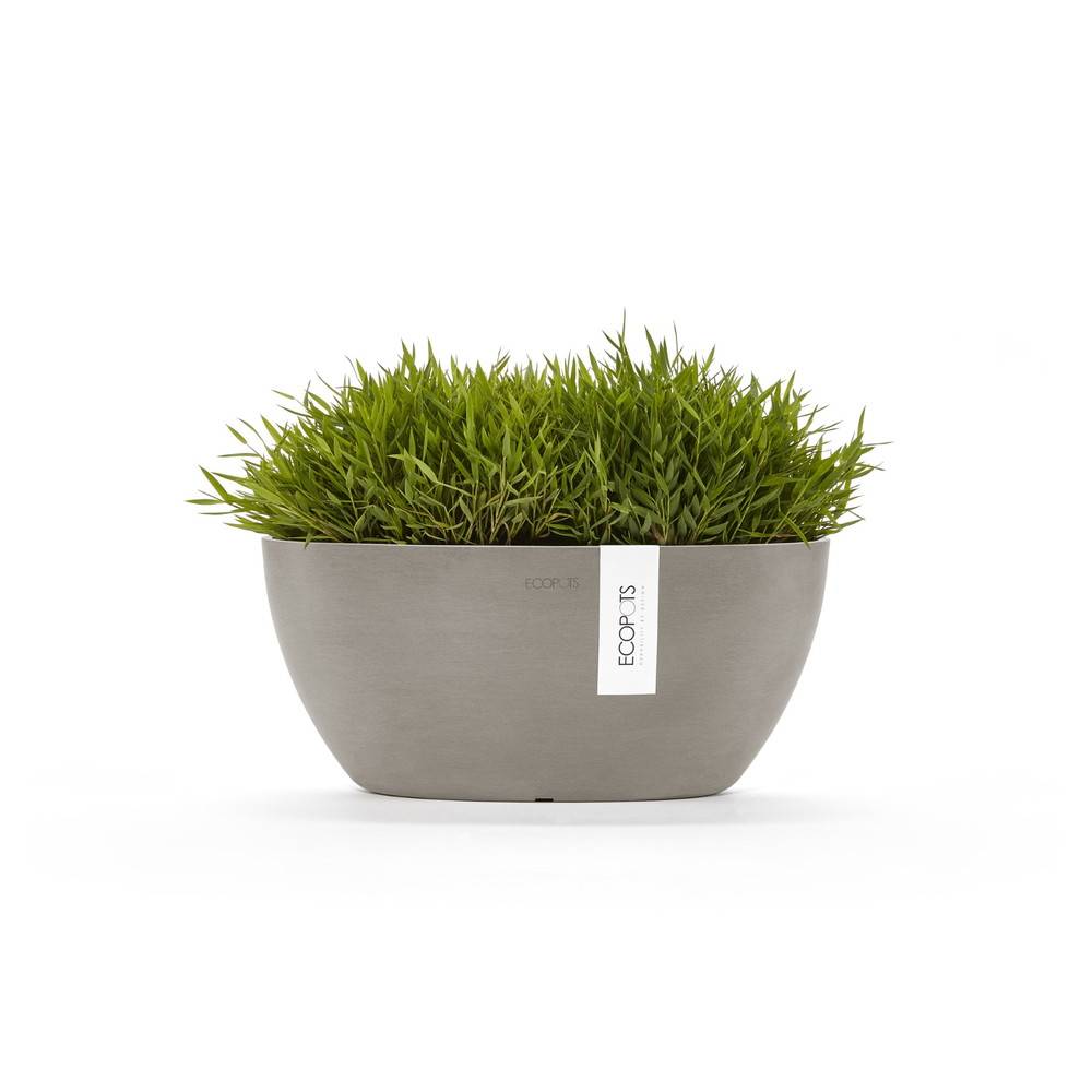 Ecopots - Pot Ovale Sofia 30 Taupe + réservoir d'eau - 30 x 13 x H. 13,5 cm - 2,7 L ECOPOTS - Imagen 1