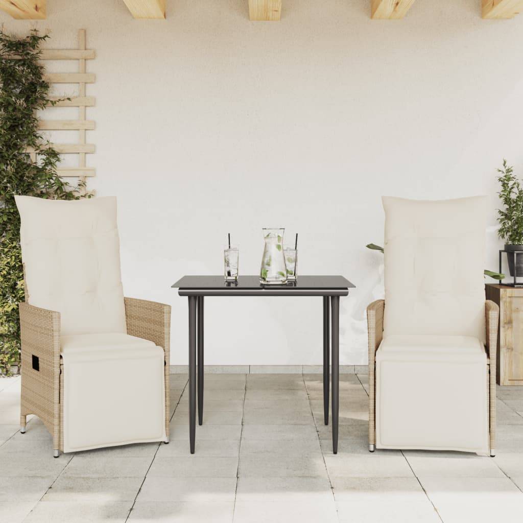 Prolenta Premium - Chaises de jardin rotin beige 56 x 59 x 92 cm - Prolenta premium p3146.7 - Image 1